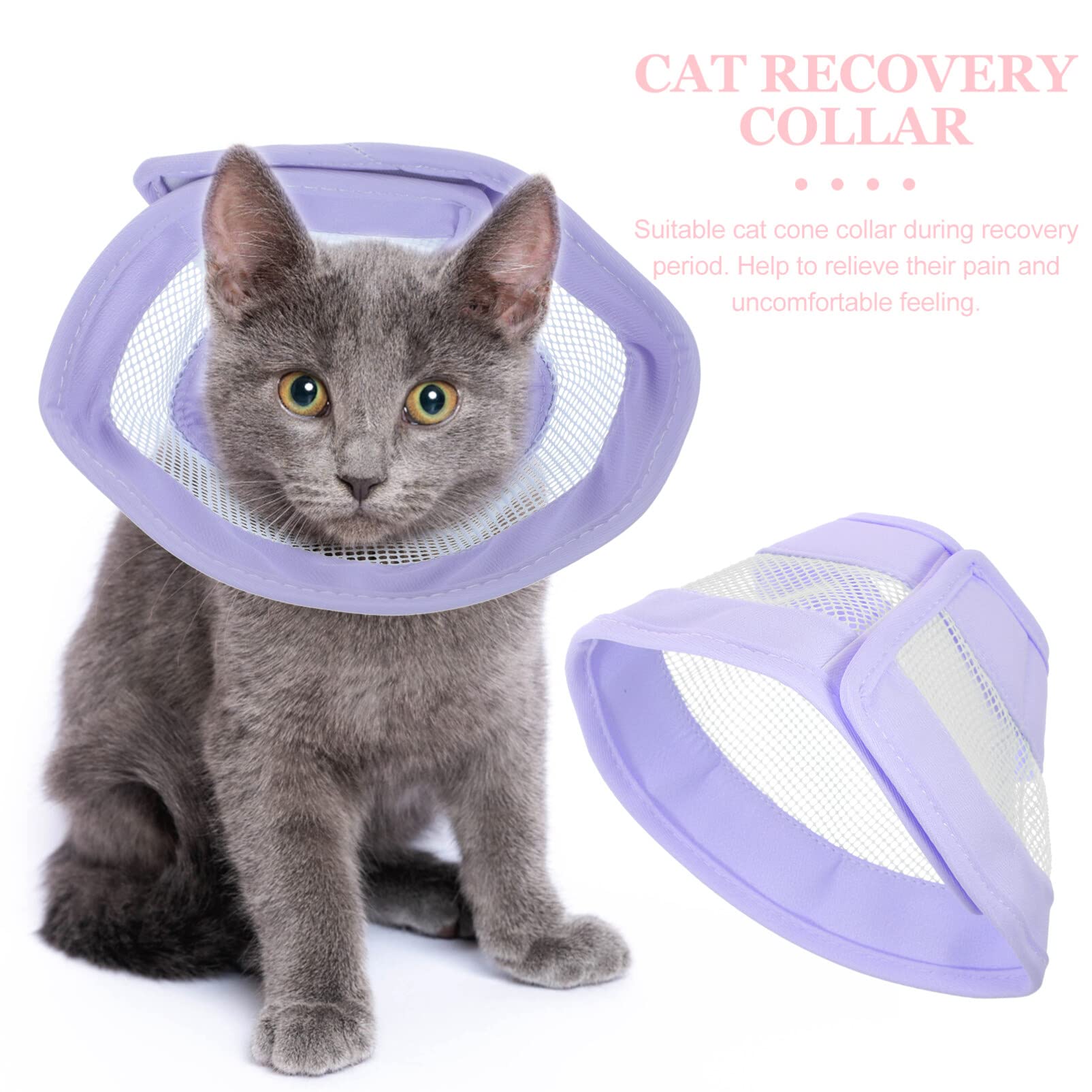 POPETPOP Compound Cone Collar cat Head Cone Dog Cone Collar cat cat Elizabethan Collar Soft cat Recovery Collar pet Collar Dog After-Surgery Collar Breathable PVC Small pet