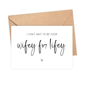 Emily gift I Cant Wait To Be Your Wifey For Lifey Wedding Day Card From Bride For Groom - Love Card