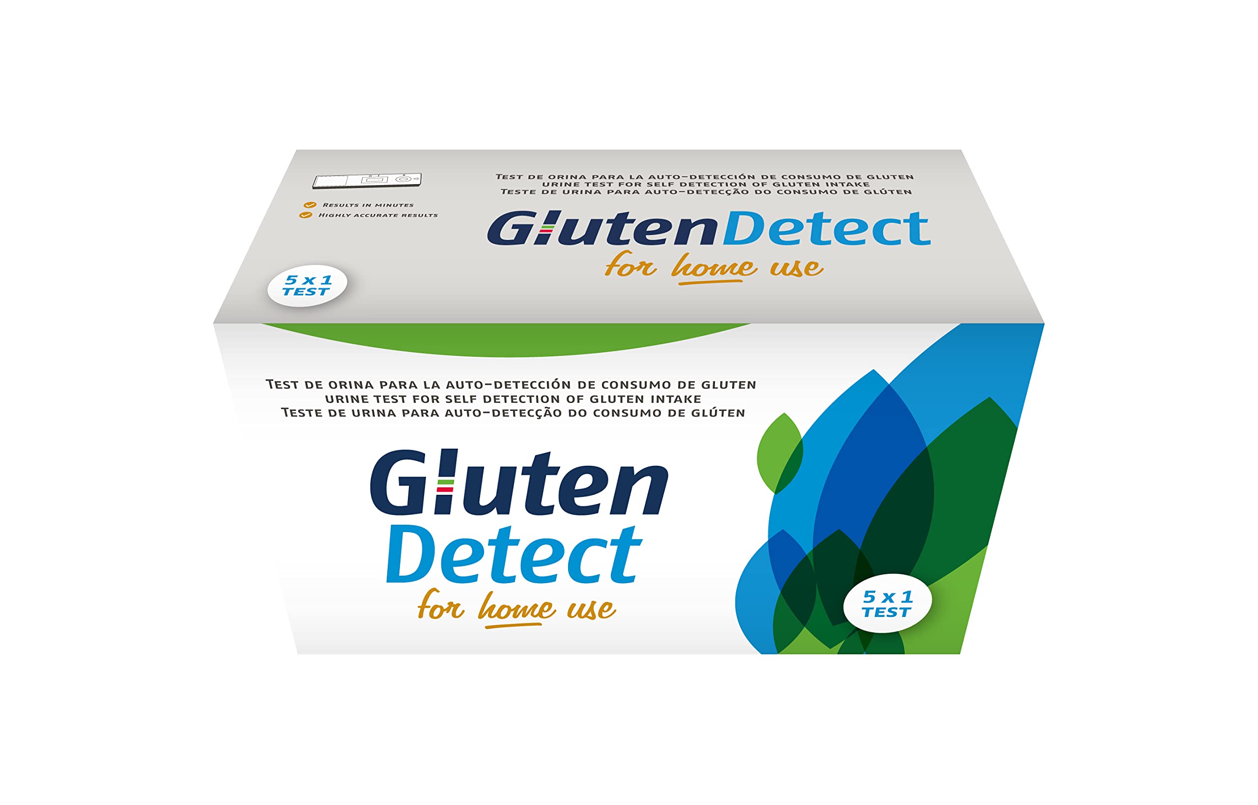 Gluten Detect at-Home 5 Pack Urine Test to Monitor Past Gluten Exposure in The Gluten Free Diet to Prevent Future Gluten Related Symptoms