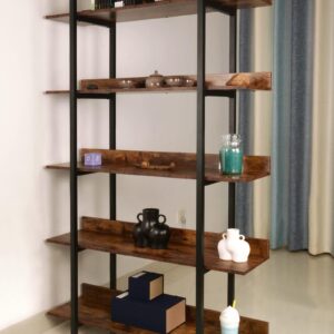 Vocuer 5 Tier Bookshelf Tall Bookcase bookcases and Book Shelves 5 Shelf Bookshelves and bookcases Wide Bookshelf for Bedroom Large Bookshelf Small Open Bookcase Shelf Book case Book Shelf for Office