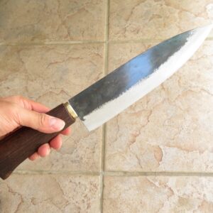 Crude - 8 Inch Premium Chef Knife, Carbon Steel, Forged and Sharp !