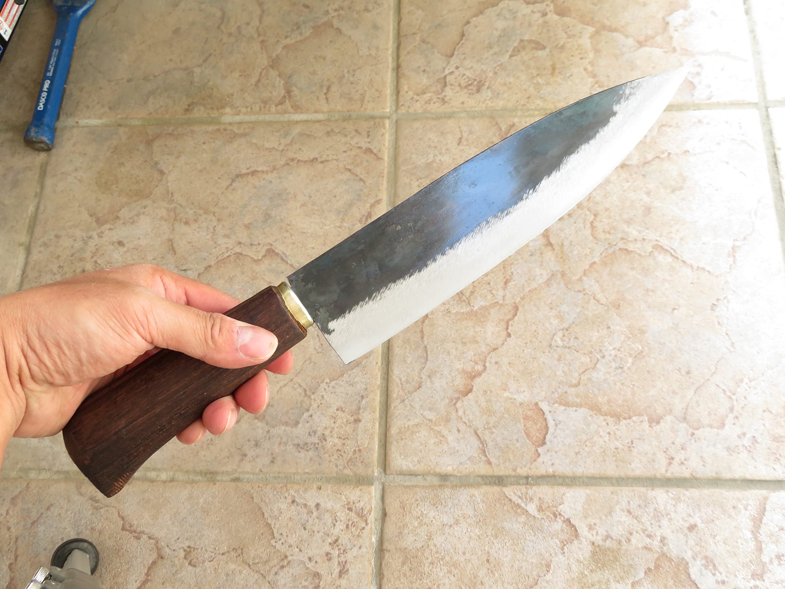 Crude - 8 Inch Premium Chef Knife, Carbon Steel, Forged and Sharp !