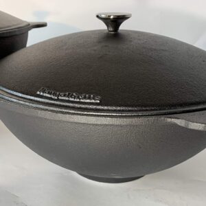 MangalGrills Kazan Cast Iron Cauldron Qazan Qozon Caldero Kadai Plov Pilaf Shorpa Uzbek Wok (15L-4Gal)