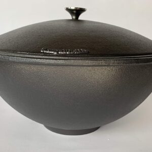 MangalGrills Kazan Cast Iron Cauldron Qazan Qozon Caldero Kadai Plov Pilaf Shorpa Uzbek Wok (15L-4Gal)