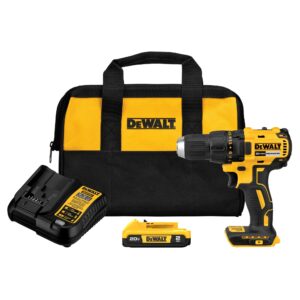 dewalt 20v max cordless drill driver, 1/2 inch, 2 speed, xr 2.0 ah battery and charger included (dcd777d1)