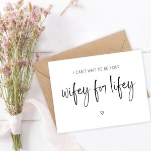 Emily gift I Cant Wait To Be Your Wifey For Lifey Wedding Day Card From Bride For Groom - Love Card