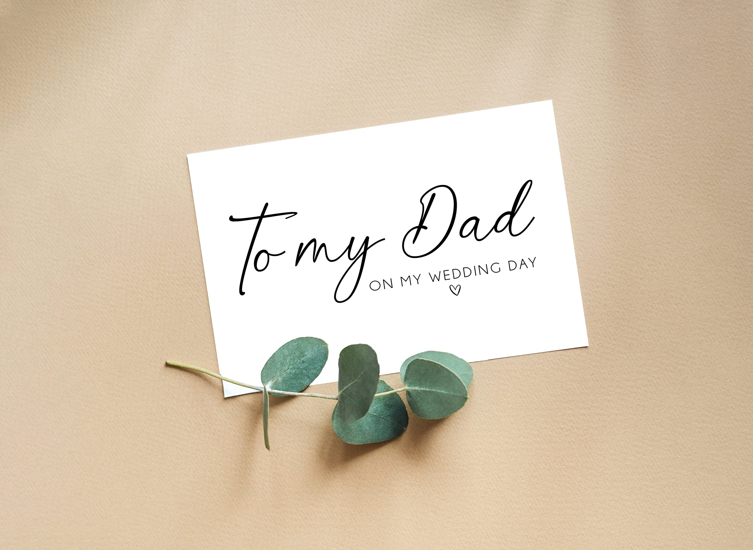 To My Dad On My Wedding Day Card - Brides Father Of The Groom Gift For Him - Father Of The Bride Wedding Day Card - Dad Wedding Thank You Card - Card From Bride