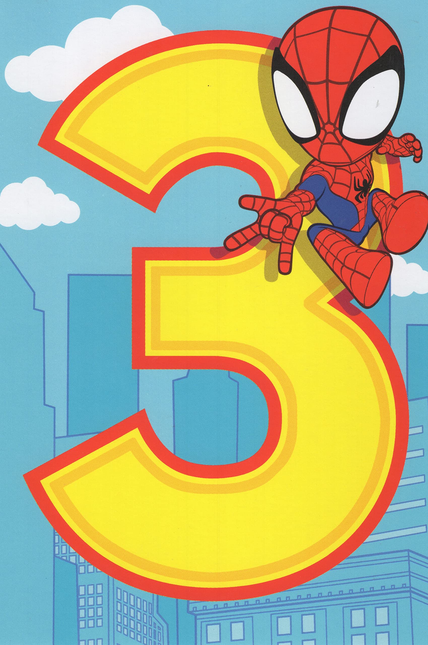 Spidey and His Amazing Friends Spider-Man Spiderman Happy 3rd Third Birthday Card (Age 3) - Who's FEARLESS and AMAZING? Who's GREAT in Every Way? Must Be the LITTLE HERO Whose Birthday is Today!