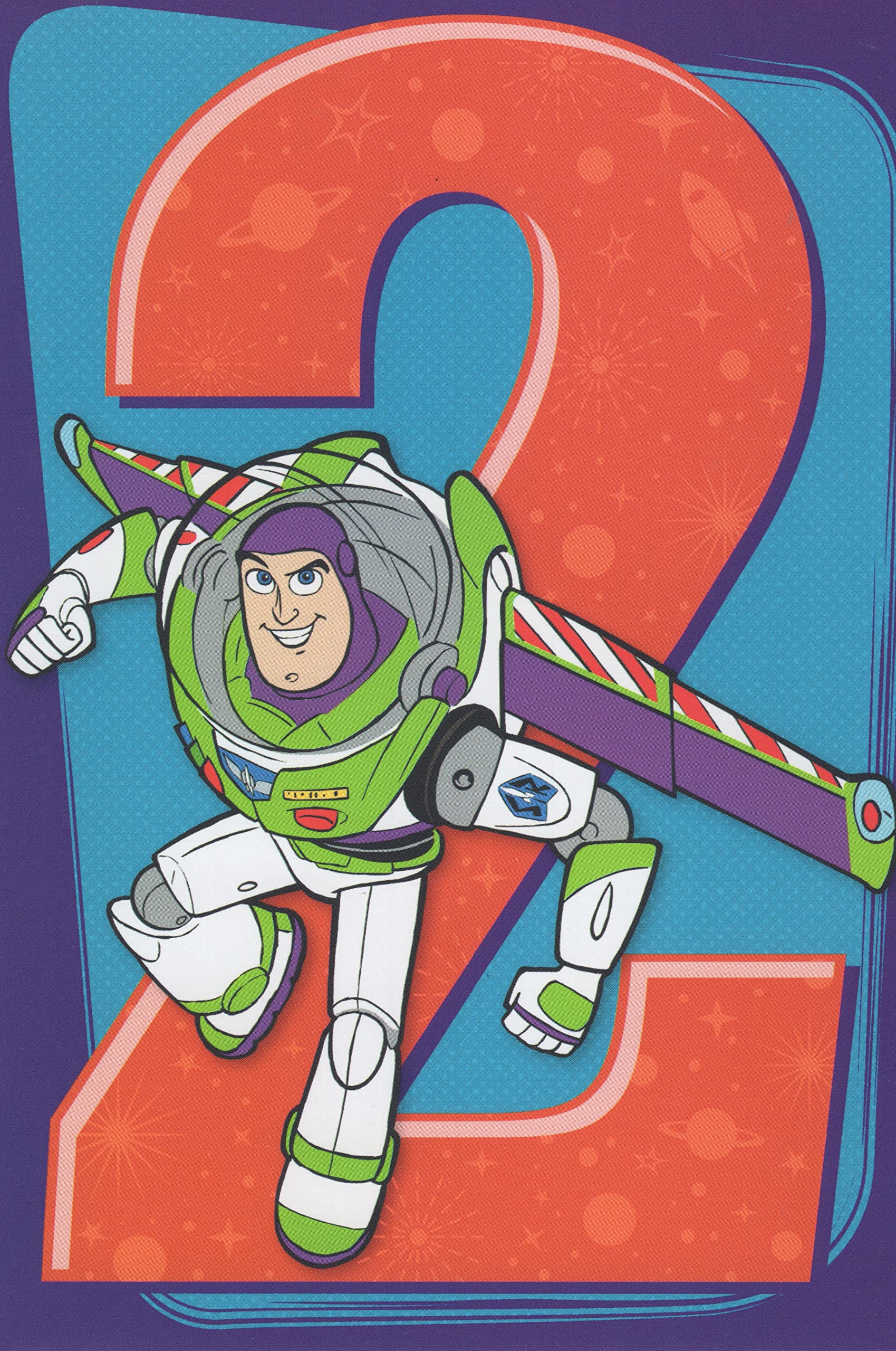 Heartline Buzz Lightyear Happy 2nd Second Birthday Card (Age 2) - Wishing You BIRTHDAY FUN to INFINITY and BEYOND!