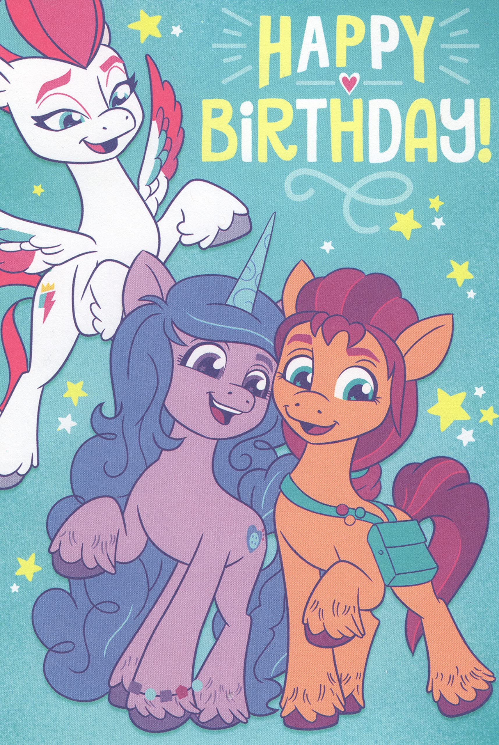 Heartline My Little Pony Happy Birthday Card - You Deserve A Magically Wonderful, Completely Unforgettable, Abso-Cute-Ly Amazing Day!