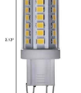 Satco S11234 5W/LED/G9/830/CL/120V/DIM – 5 Watt JCD LED; G9 Base; Clear Finish; 3000K; Soft White; 120 Volt; T4 Shape; 40W HID Equivalent; 2.13" MOL; Dimmable for Various Lighting Applications