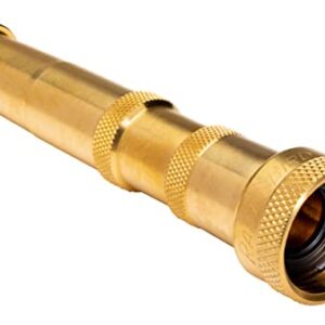 Rain Bird HENZLB5ADJ 5" Solid Brass Garden Hose End Water Nozzle, Lead-Free, Twist Adjustable Spray