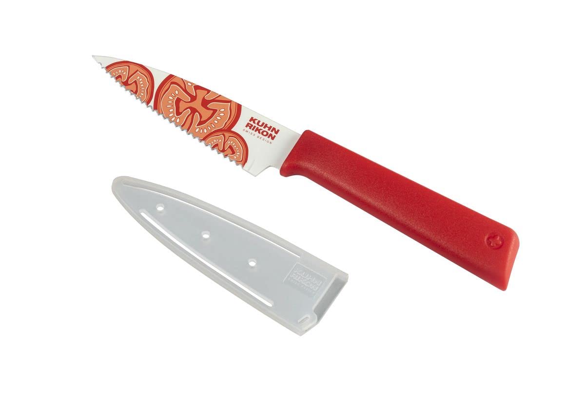 KUHN RIKON Colori®+ Serrated Knife 4" (tomato)