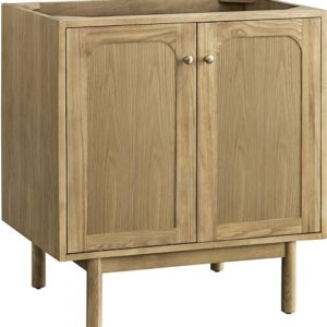 James Martin Vanities 545-V30 Laurent 30" Free Standing or Wall Mounted Single Basin Ash Wood Vanity Cabinet Only with USB Port and Electrical Outlet - Light Oak