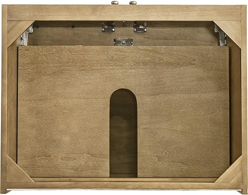 James Martin Vanities 545-V30 Laurent 30" Free Standing or Wall Mounted Single Basin Ash Wood Vanity Cabinet Only with USB Port and Electrical Outlet - Light Oak