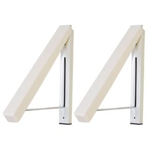 2 pack retractable clothes drying rack,space saver wall mounted folding clothes hanger drying rack laundry racks for drying clothes for laundry room, closet storage organization, indoor & outdoor use