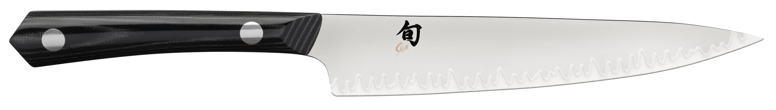 Shun Narukami 6" Utility, Handcrafted Japanese Kitchen Knife Blue II Carbon Steel Core & San Mai Stainless Steel Cladding, Micarta Handle, Precision & Sharpness for Professional and Home Chefs