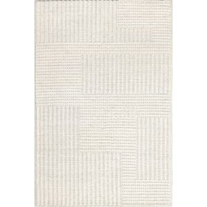 nuLOOM Dorene Contemporary High-Low Striped Wool Area Rug, 8x10, Ivory