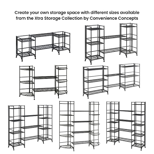 Convenience Concepts Xtra Storage Shelf Metal Extension Set of 2, Black