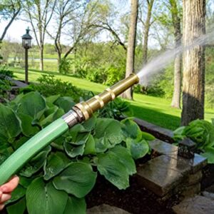 Rain Bird HENZLB5ADJ 5" Solid Brass Garden Hose End Water Nozzle, Lead-Free, Twist Adjustable Spray