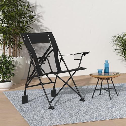 Kijaro Rok-it Sport Rocking Camping Chair, Vik Black