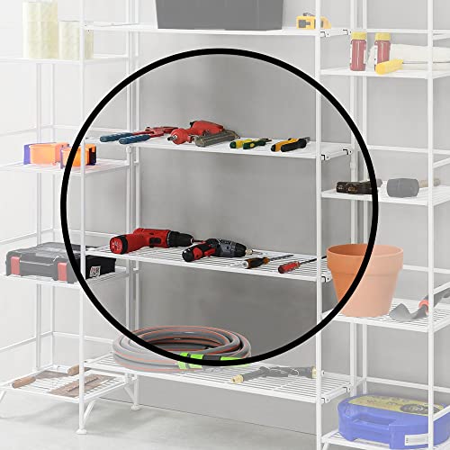 Convenience Concepts Xtra Storage Shelf Deluxe Metal Extension Set of 2, White