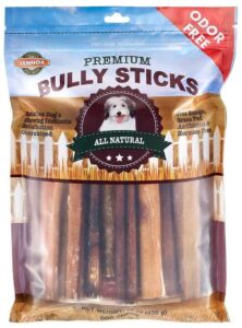 lennox 6" bully sticks for small & medium dogs | long lasting, odorless, premium all natural dog treat | 100% free range, grass fed beef | rawhide alternative | promotes dental health - 16 ounces