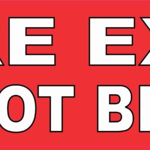 StickerTalk Fire Exit Do Not Block Magnet, 10 inches by 3 inches