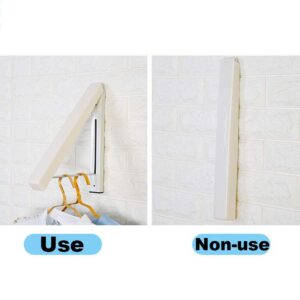 2 Pack Retractable Clothes Drying Rack,Space Saver Wall Mounted Folding Clothes Hanger Drying Rack Laundry Racks for Drying Clothes for Laundry Room, Closet Storage Organization, Indoor & Outdoor Use