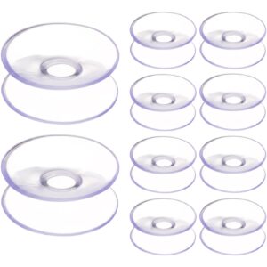 tehaux double sided suction cups, 10pcs clear silicone bumpers heavy duty desk glass suction cups 30mm double sided sucker pads bathroom suction cup hooks small suction cups