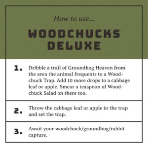 Animal Control Products Woodchucks Deluxe Variety Pack | Woodchuck Salad Paste Bait 8oz & Groundhog Heaven Trailing Scent 5oz for Woodchucks Groundhogs Rabbits