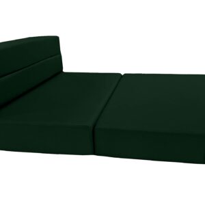 D&D Futon Furniture Portable Folding Bed Mattress, Studio Guest Beds, RV Mattresses, High Density Foam (Hunter Green, 6 x 48 x 80)