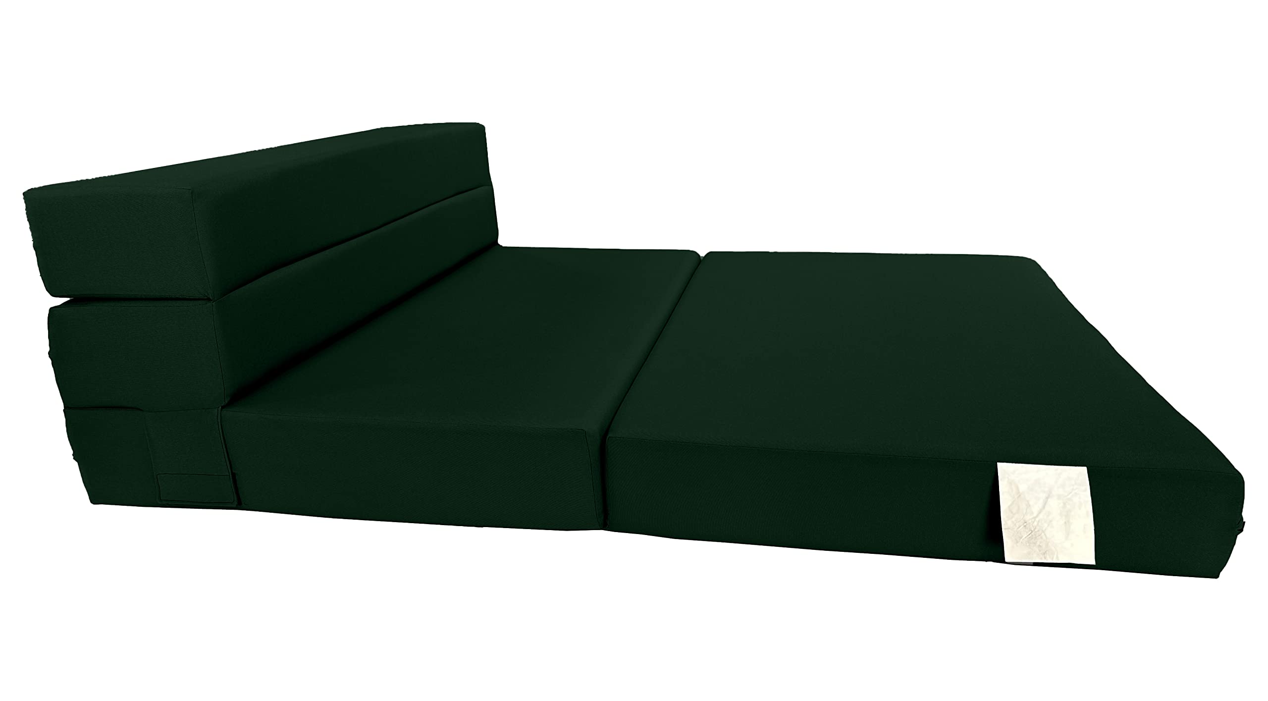 D&D Futon Furniture Portable Folding Bed Mattress, Studio Guest Beds, RV Mattresses, High Density Foam (Hunter Green, 6 x 48 x 80)