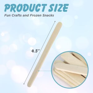 Darice 1000 Pcs Popsicle Stick, 4.5" Natural Wood Craft Sticks Supplies, Ice-Cream Stick Pop, Ages 3+