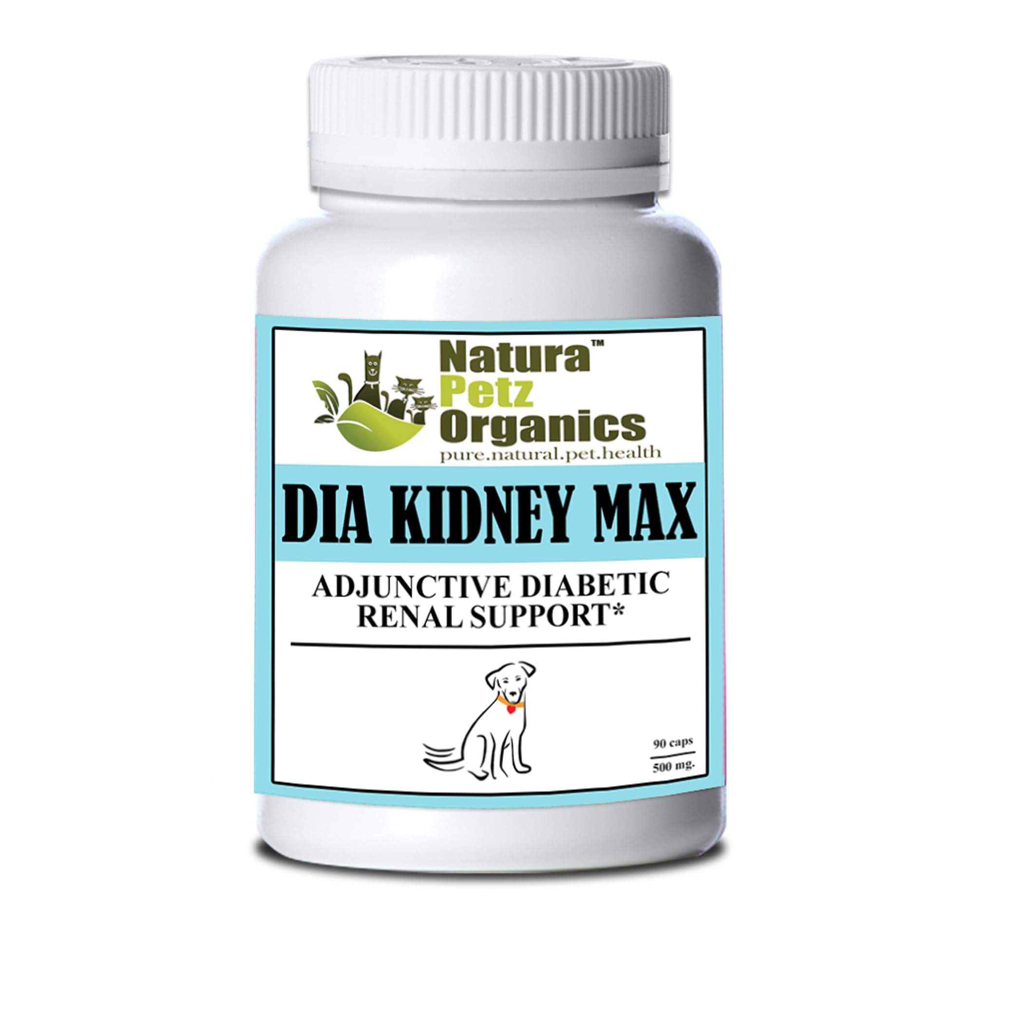 Organic Pet Systems Dia Kidney Max Capsules* Adjunctive Diabetic Renal Support* Dogs and Cats