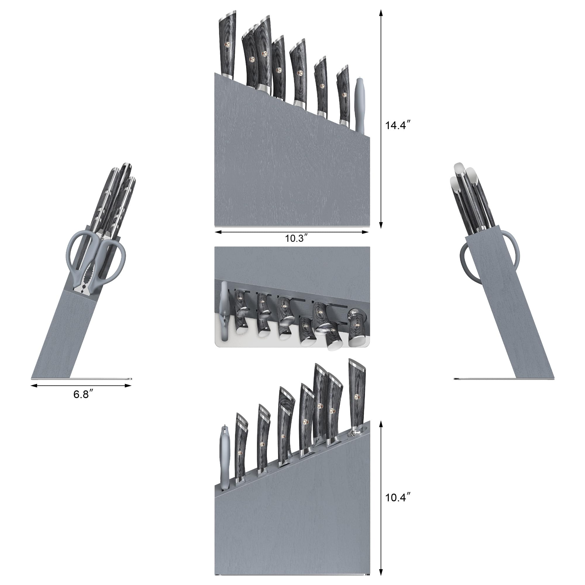 Cangshan NAKA Series X-7 Steel Forged HUA Knife Block Set (12-Piece)