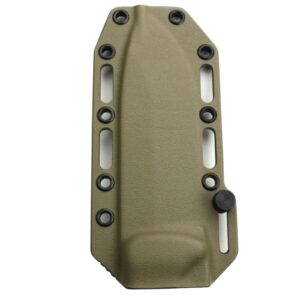 kydex sheath fits ka-bar becker bk2 and bk22 with tension adjustment & molle compatible (fde)