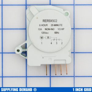 Supplying Demand WR9X502 WR09X10049 Refrigerator Defrost Timer Replacement