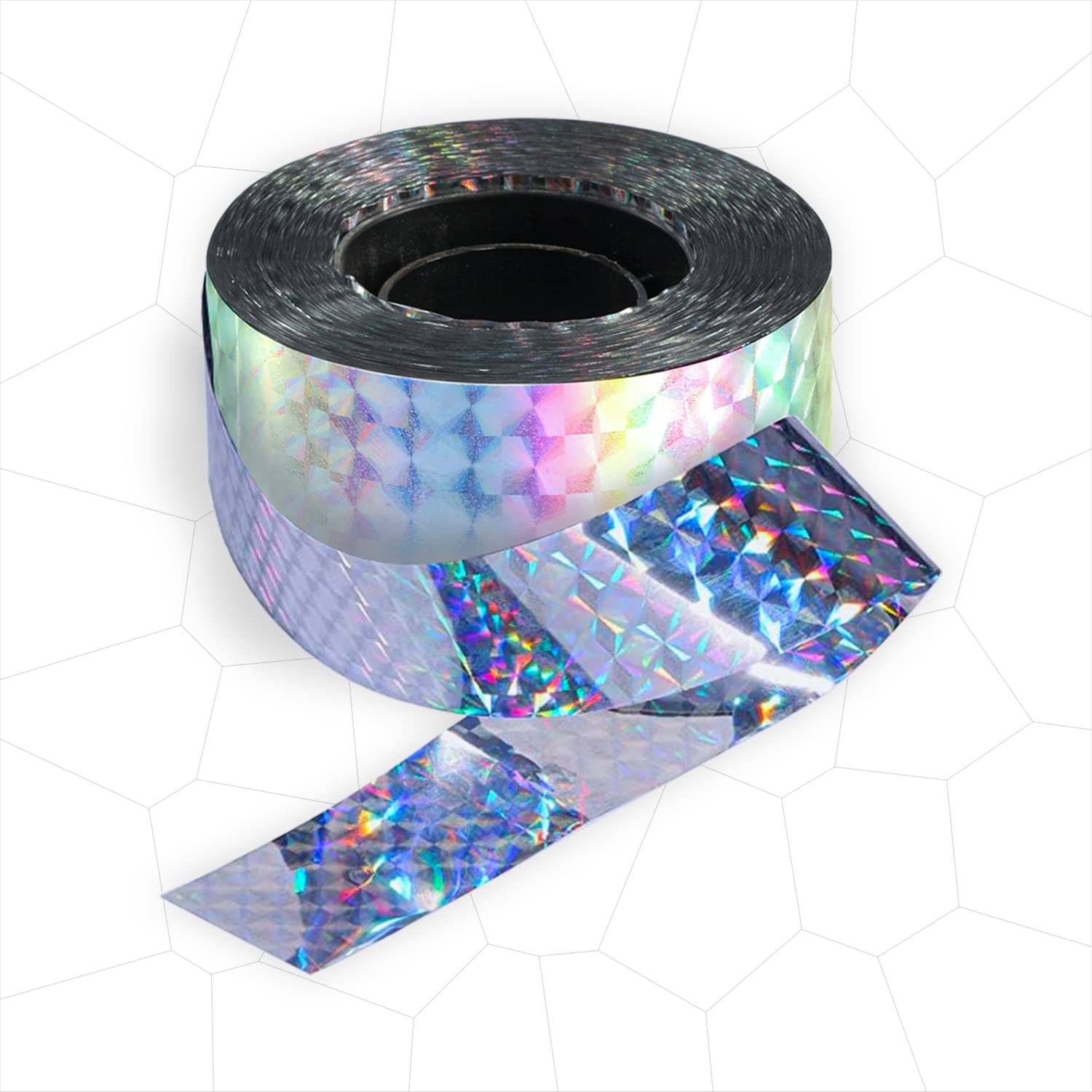 2 Rolls Laser Tape Double Sided Laser Tape Reflective Laser Flash Tape