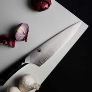 Shun Narukami 10" Chef’s Knife, Handcrafted Japanese Kitchen Knife, Blue II Carbon Steel Core and San Mai Stainless Steel Cladding, Micarta Handle, Chef Knife for Professional and Home Chefs