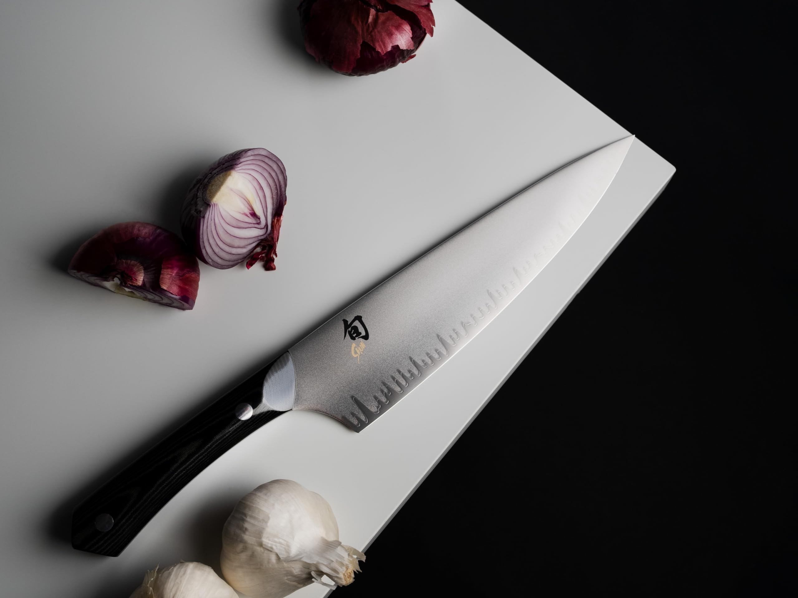 Shun Narukami 10" Chef’s Knife, Handcrafted Japanese Kitchen Knife, Blue II Carbon Steel Core and San Mai Stainless Steel Cladding, Micarta Handle, Chef Knife for Professional and Home Chefs