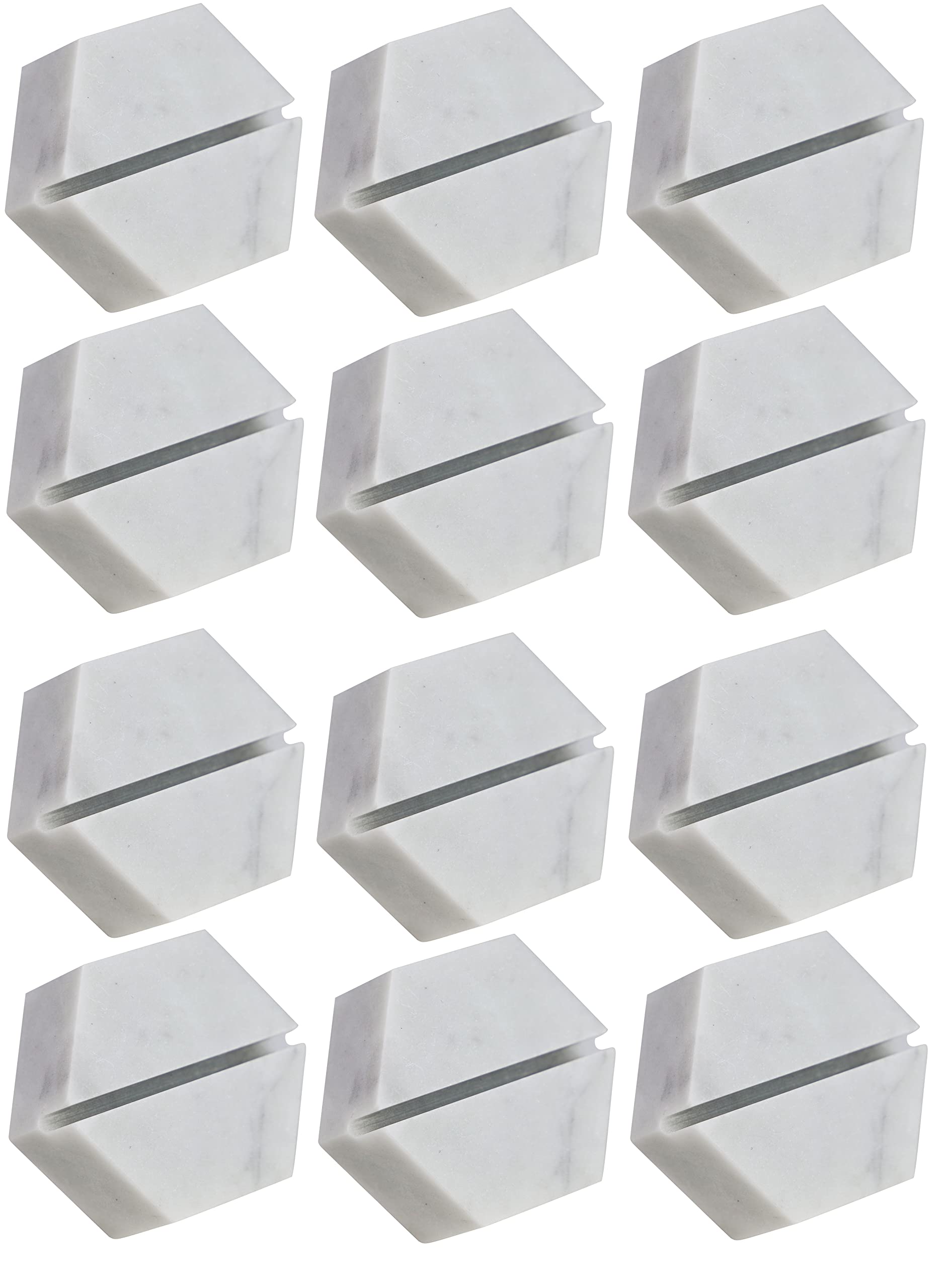 HelloPosh Marble hexagon place card holders | Escort card holders | Party favors | Photo display | Business card holder (12 Pack)