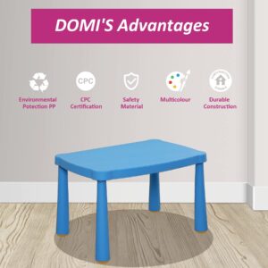 Domi Kids Table,Plastic Children Activity Rectangular Table for School,Home,Play,Reading Dining,Kindergarten(Enlarge Size)