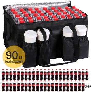 Catering Bag for doordash 22x14x13 hot Boxes Insulated Food Delivery Bag with Cup Holders/Drink Carriers Premium XXL, Great for Beverages, Grocery, Pizza, Commercial Quality Hot and Cold