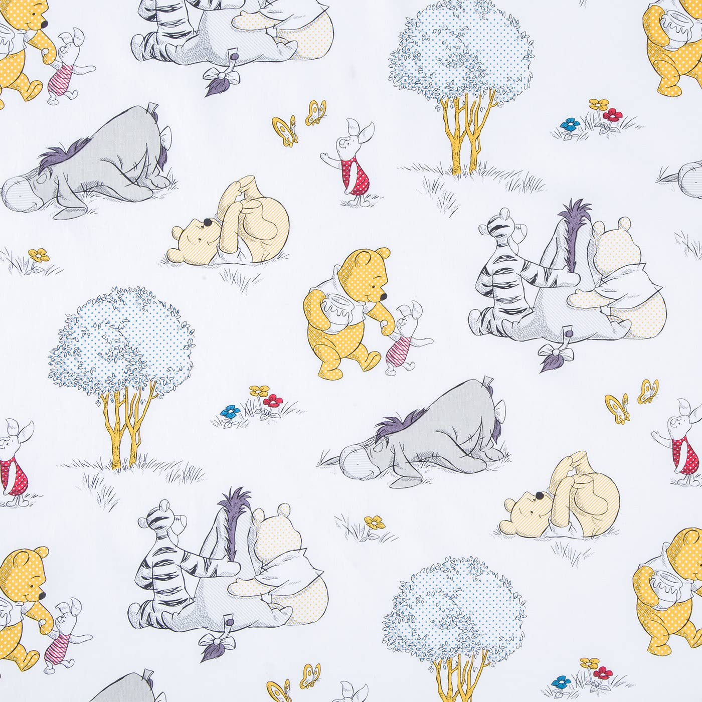 Hobby Lobby Pooh Togetherish Cotton Calico Fabr -1 Yard Piece