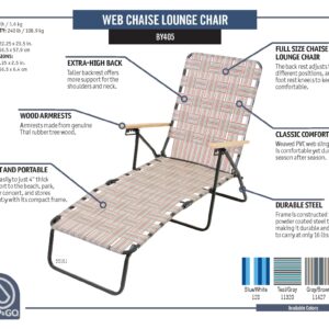 CAMP & GO Steel Folding Grey Outdoor Patio/Camping Chair with Blue Woven Fabric and Arm Rests (Pack of 2)