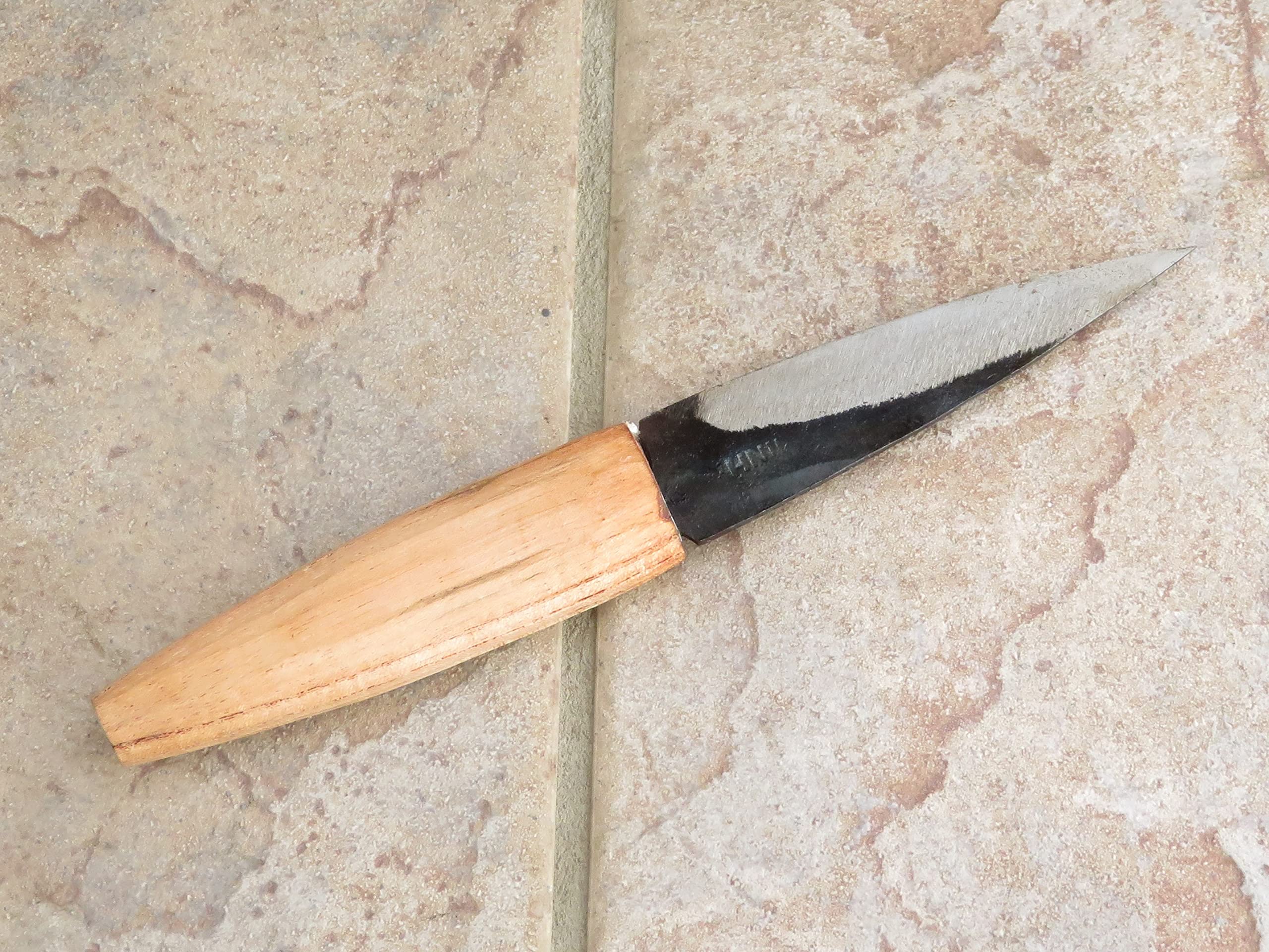 Crude - 3.5 Inch Asian Paring Knife - Carbon Steel - Thin, Light, SHARP !