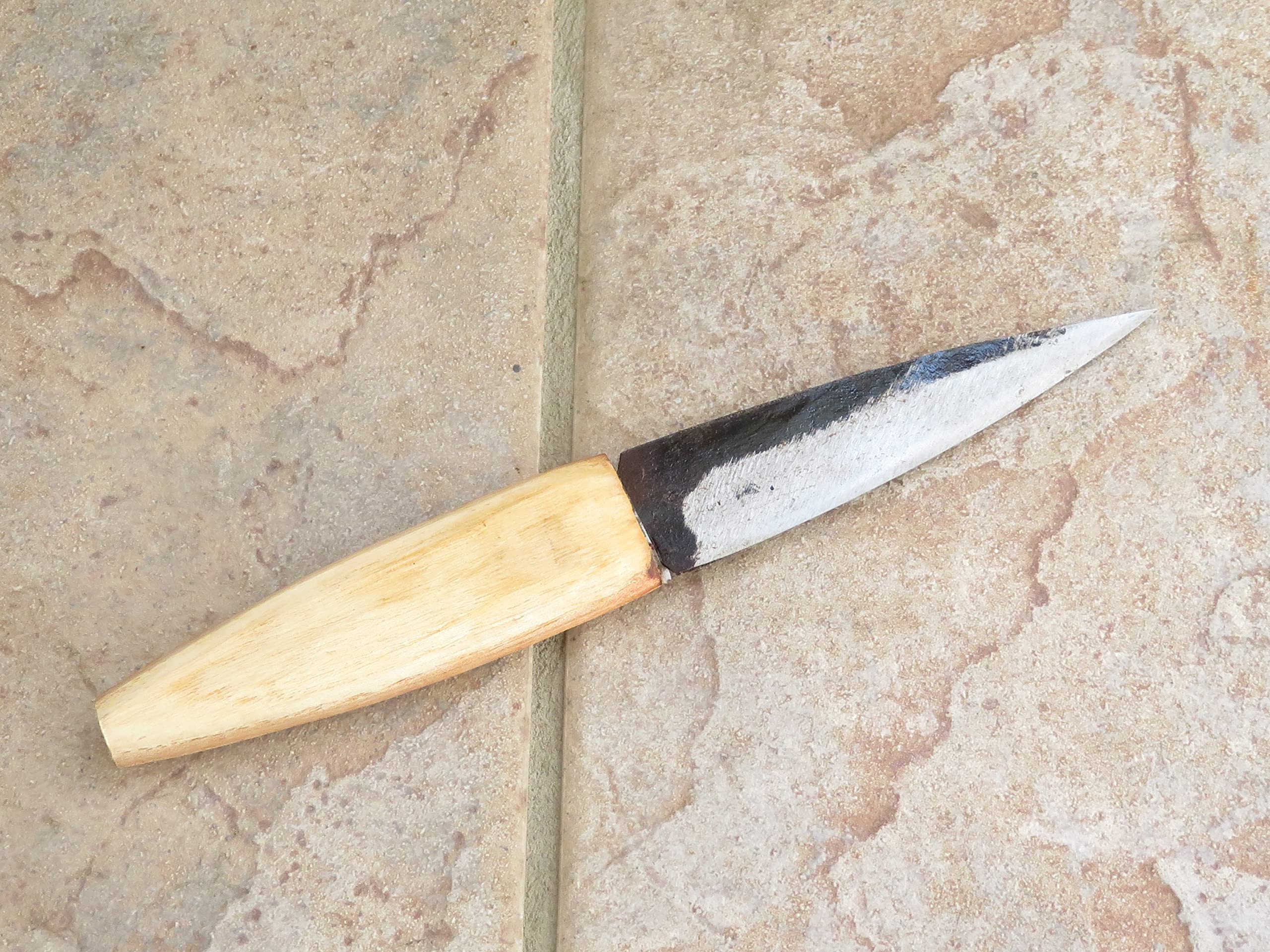 Crude - 3.5 Inch Asian Paring Knife - Carbon Steel - Thin, Light, SHARP !