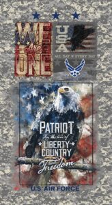 sykel enterprises united states air force cotton panel-us military air force eagle 100% cotton usaf quilting panel by sykel