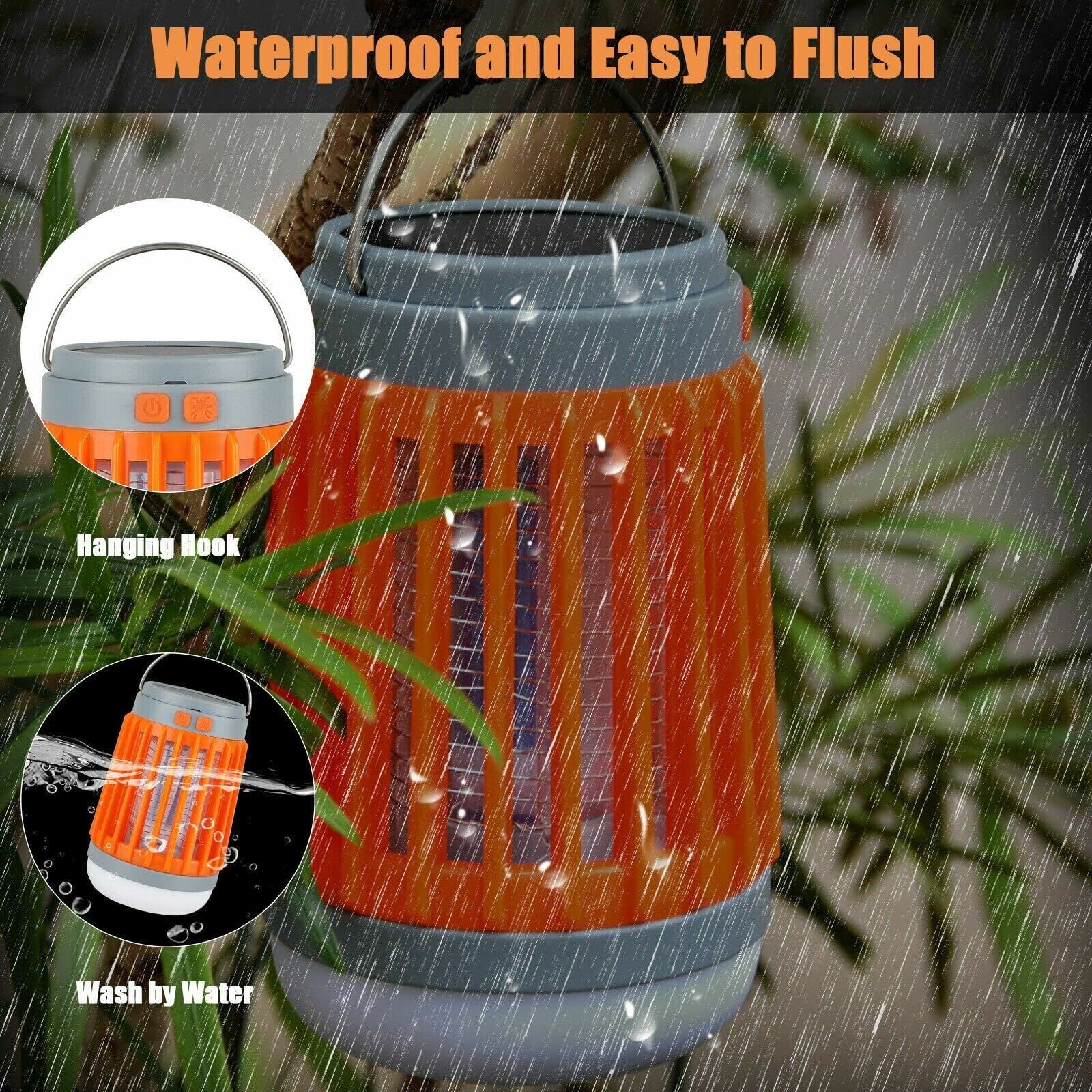 THE PERFECT PART Solar USB Mosquito Killer Light Electronic Fly Bug Insect Zapper Trap Pest Lamp